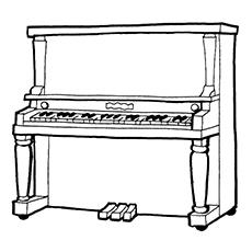 piano coloring page