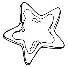 Star sugar cookies coloring page