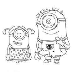 one eyed minion coloring pages