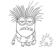 Stuart as the evil minion, minions coloring page