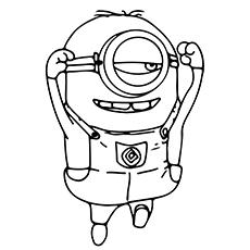 Stuart, minions coloring page