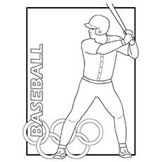 Baseball, Olympic coloring page