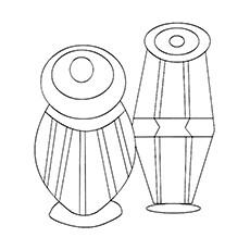 Tabla drum coloring page