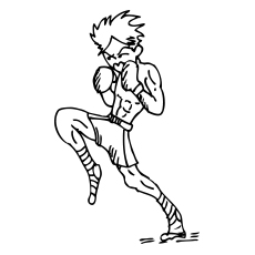 Olympics boxing coloring page