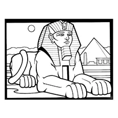 Sphinx Mythological Creature, Ancient Egypt Coloring
