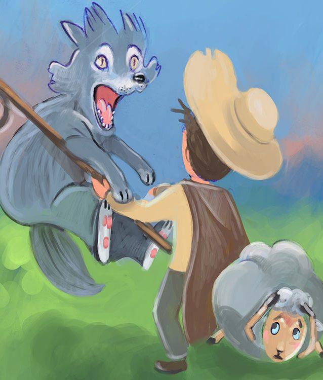 The wolf and the shepherds