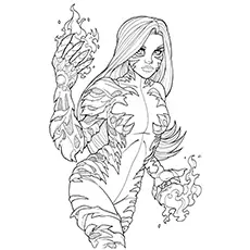 Tigra, Avengers coloring page