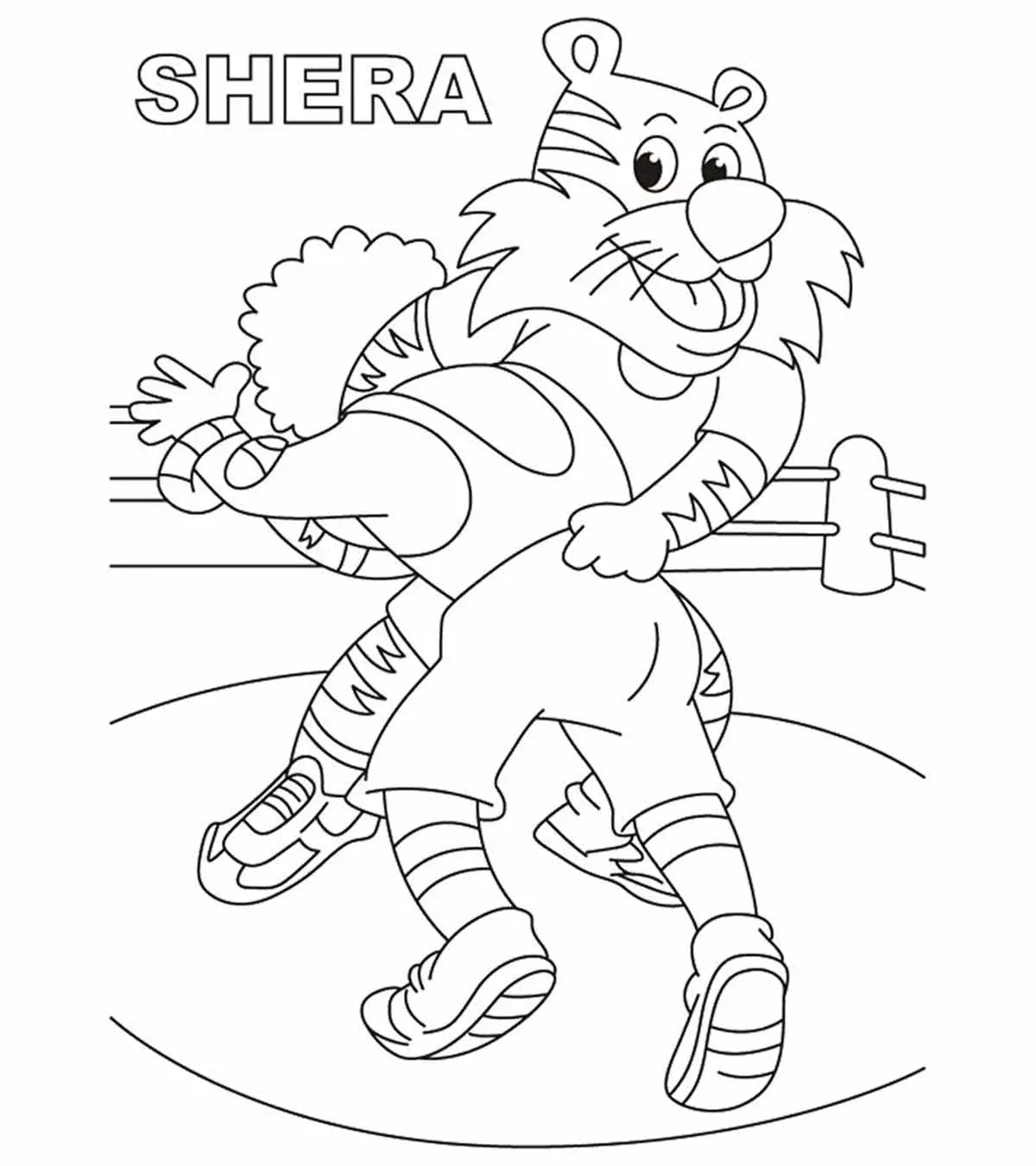 Wrestling Coloring Pages For Toddler