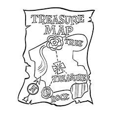 pirate map coloring pages