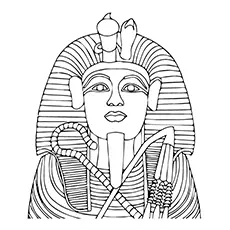 Tutankhamen Mask, Ancient Egypt Coloring
