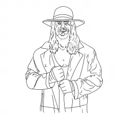 Undertaker, wrestling coloring page