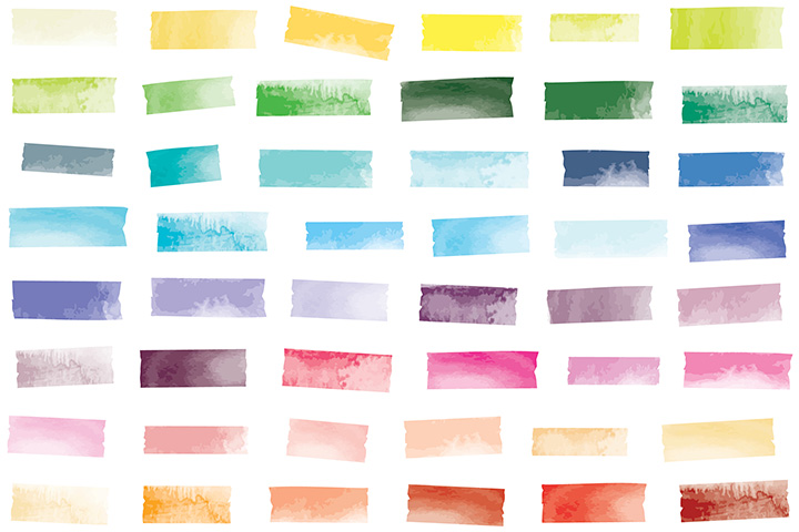 Water Color Stickers: