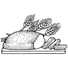 Whole grain bread coloring page