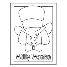 Face Of Willy Wonka, Charlie And The Chocolate Factory coloring page