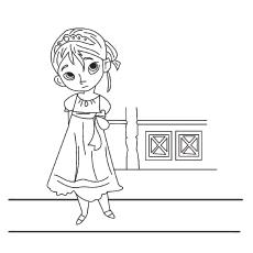 Young Elsa, Frozen coloring page