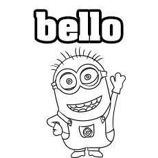 Bello, Minion coloring page