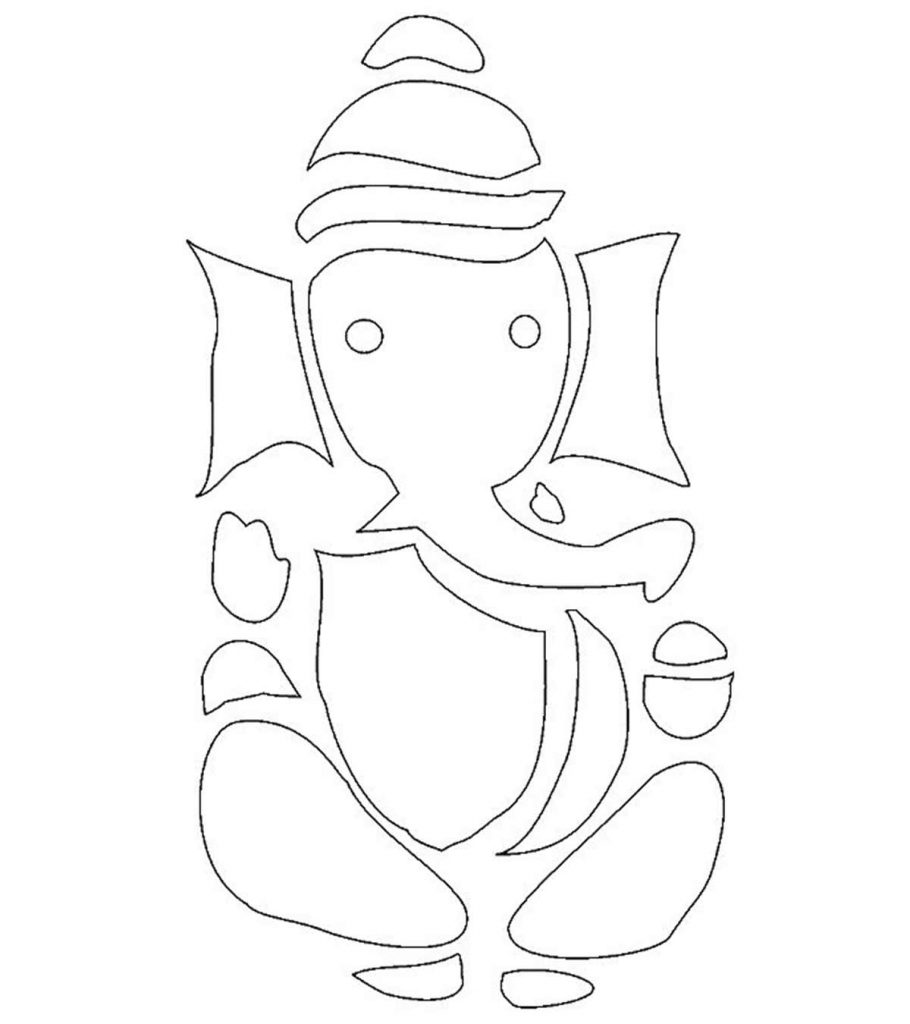 10 Cute Lord Ganesha Coloring Pages For Your Little One Start by drawing a medium sized circle in the middle of your page, towards the top. 10 cute lord ganesha coloring pages for