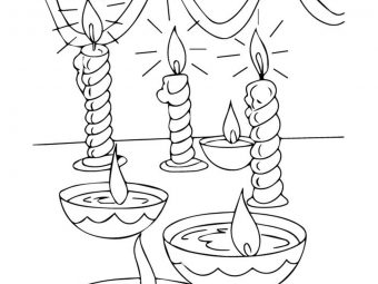Diwali Themed Coloring Pages For Toddlers