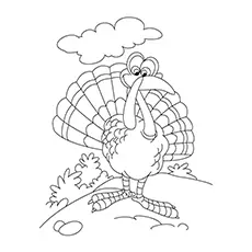 Animated turkey coloring page