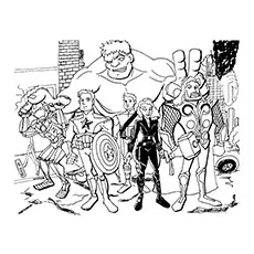 Avengers, Hawkeye coloring page