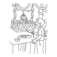 Baal Leela, Lord Krishna coloring page_image