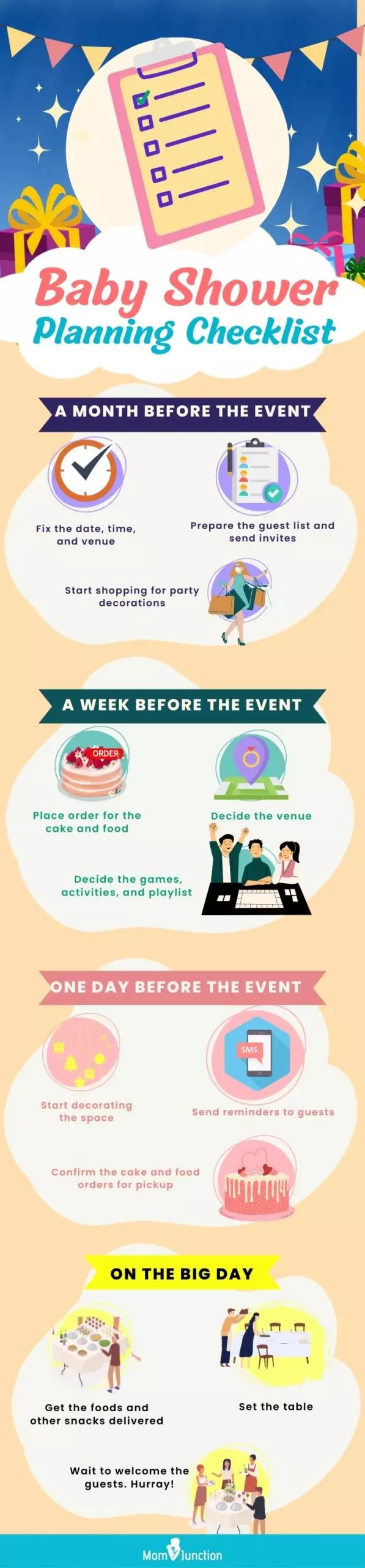 baby shower planning checklist (infographic)