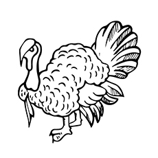 Bourbon turkey coloring page