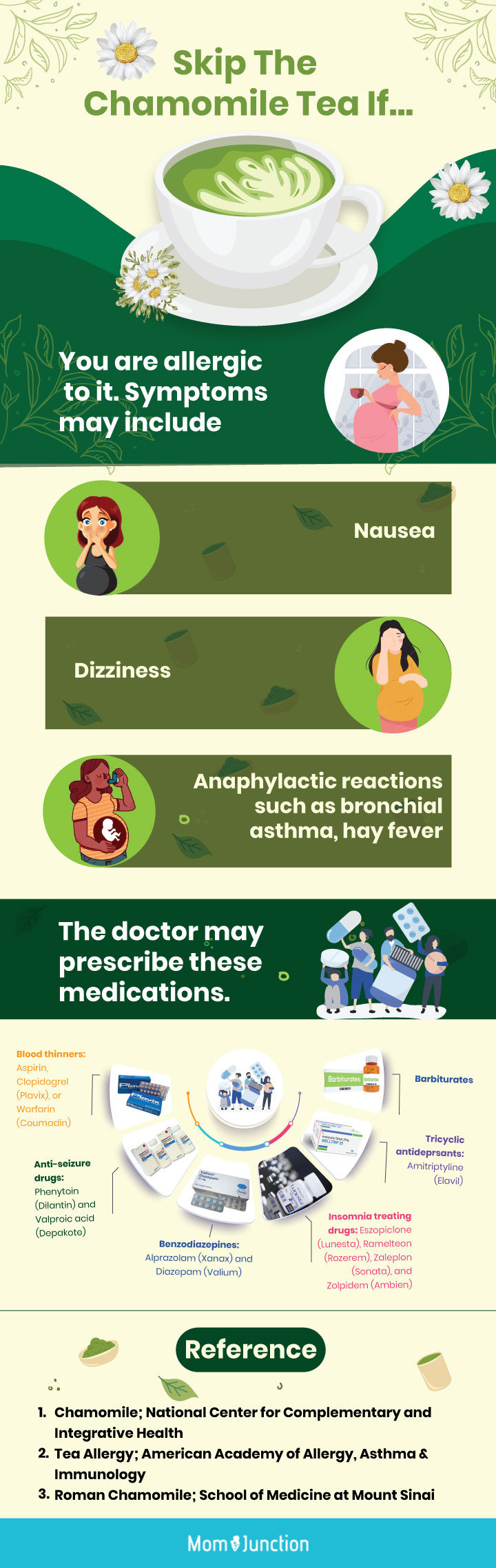 when to avoid chamomile tea (infographic)