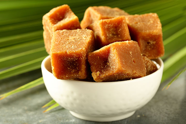 Consult a doctor and give jaggery to babies when they start eating solids 