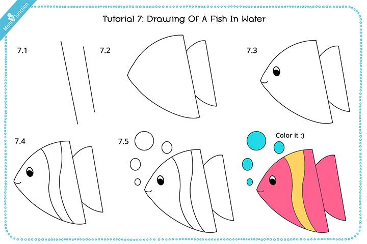 Drawing Of A Fish In Water With Pictures