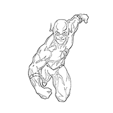 Flash in anger, Justice League coloring page
