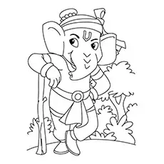 Ganesh, the protector, Lord Ganesha coloring page_image