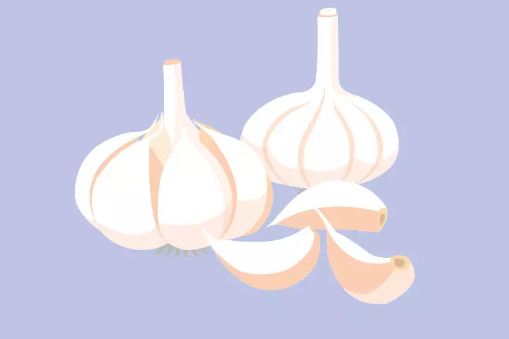 Garlic emits a pungent smell.