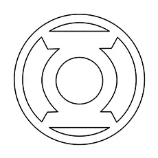 Green Lantern Corps symbol coloring page_image