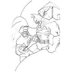 Batman with Green Lantern coloring page_image