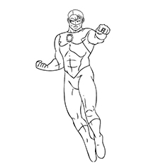 Green Lantern, Justice League coloring page
