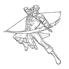 The martial artist Hawkeye coloring page