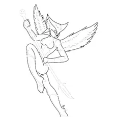 Hawkgirl, Justice League coloring page_image