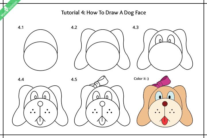 dog face drawings for kids