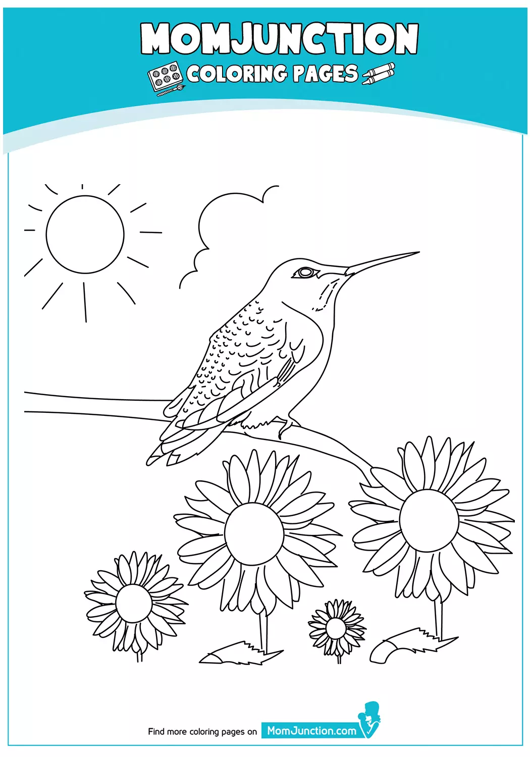 Hummingbird-And-Sunflower-Coloring-Page-17