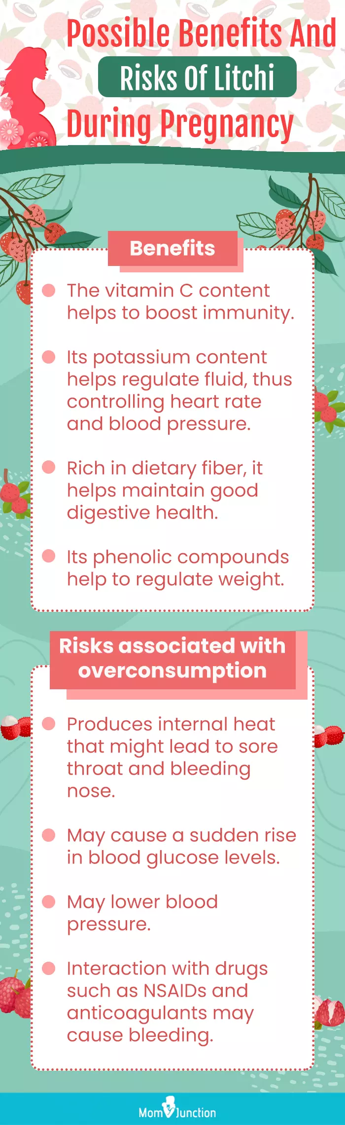 possible benefits and risks of litchi during pregnancy (infographic)