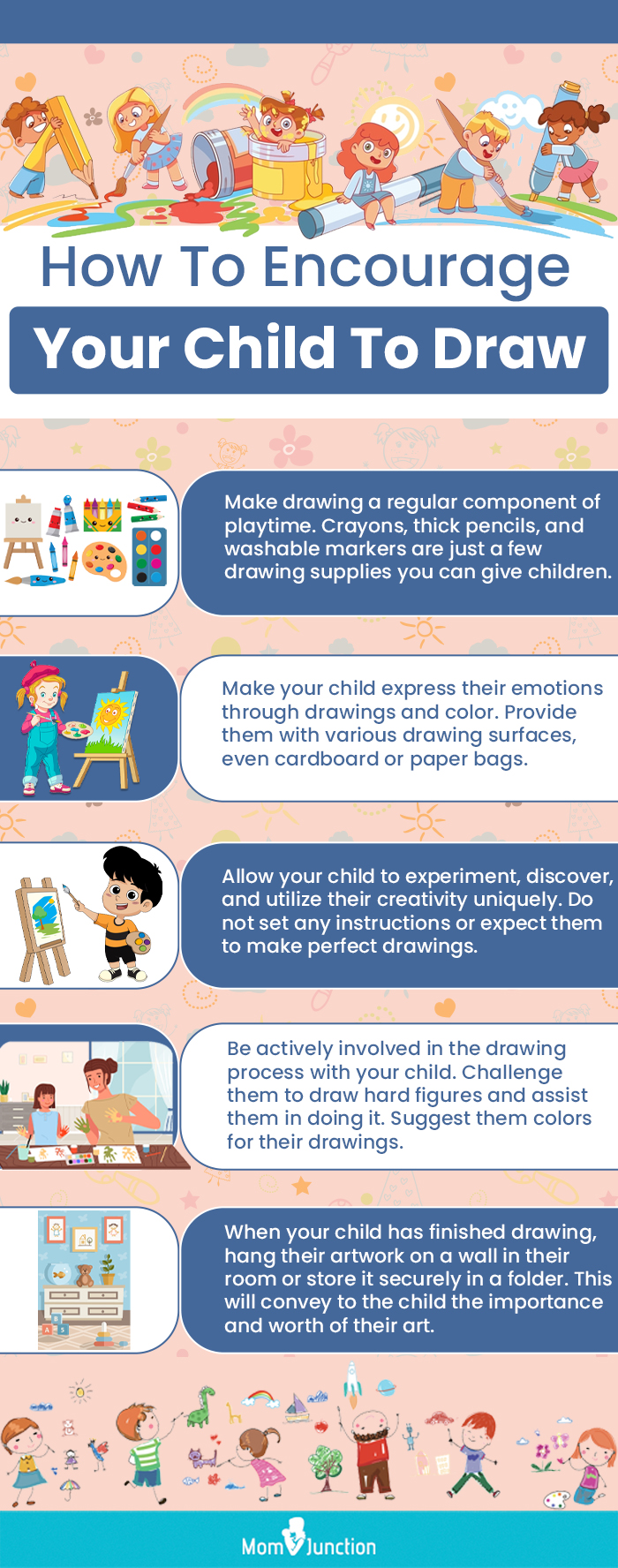 how to encourage your child to draw (infographic)