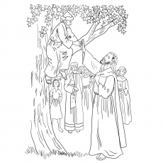 Jesus tree coloring page