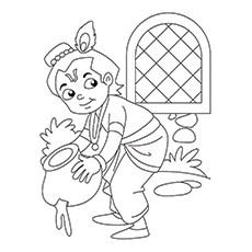 Featured image of post Printable Baby Krishna Coloring Pages