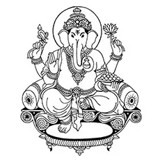 Lord Ganesha coloring page_image