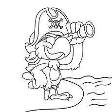 pirate parrot coloring page