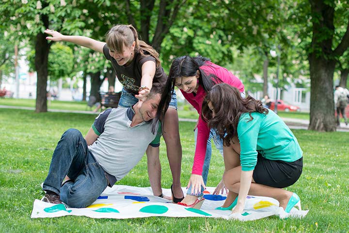 Pregnant twister activities for baby shower games