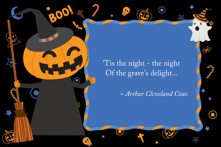 The night of the grave's delight Halloween poem for kids