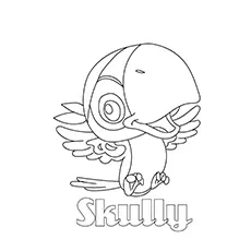 Skully parrot coloring page