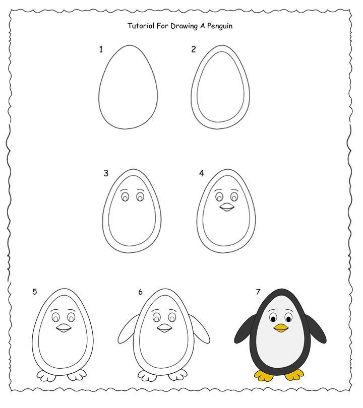 How To Draw A Penguin Step By Step Easy Tutorial For Kids